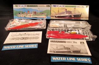 1/700 WATER LINE 8 SHIP BOAT MODELS - NOS: USSR NAVAL PLANE JET AND HELICOPTER S